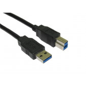 NaviaTec USB 3.0 A muški na B muški kabel, 1,8m, crni