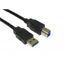 NaviaTec USB 3.0 A muški na B muški kabel, 1,8m, crni